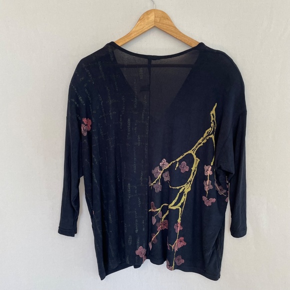 STALEY GRETZINGER Women's Size XL - XXL Art to Wear Navy Loose Shirt Jacket - Picture 3 of 7